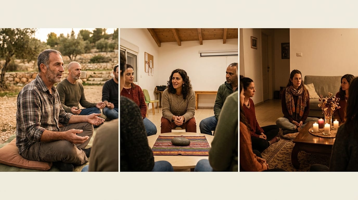 בוגרי קורס הנחיית קבוצות במעגל הקשבה באלוני אבא