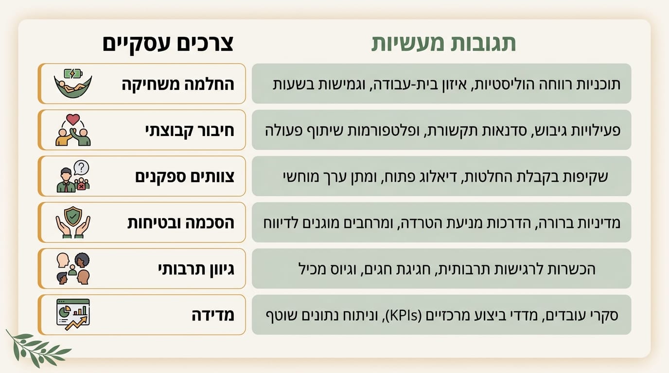 כיצד סדנת תנועה לעובדים משתלבת בכנס חברה או אוף-סייט
