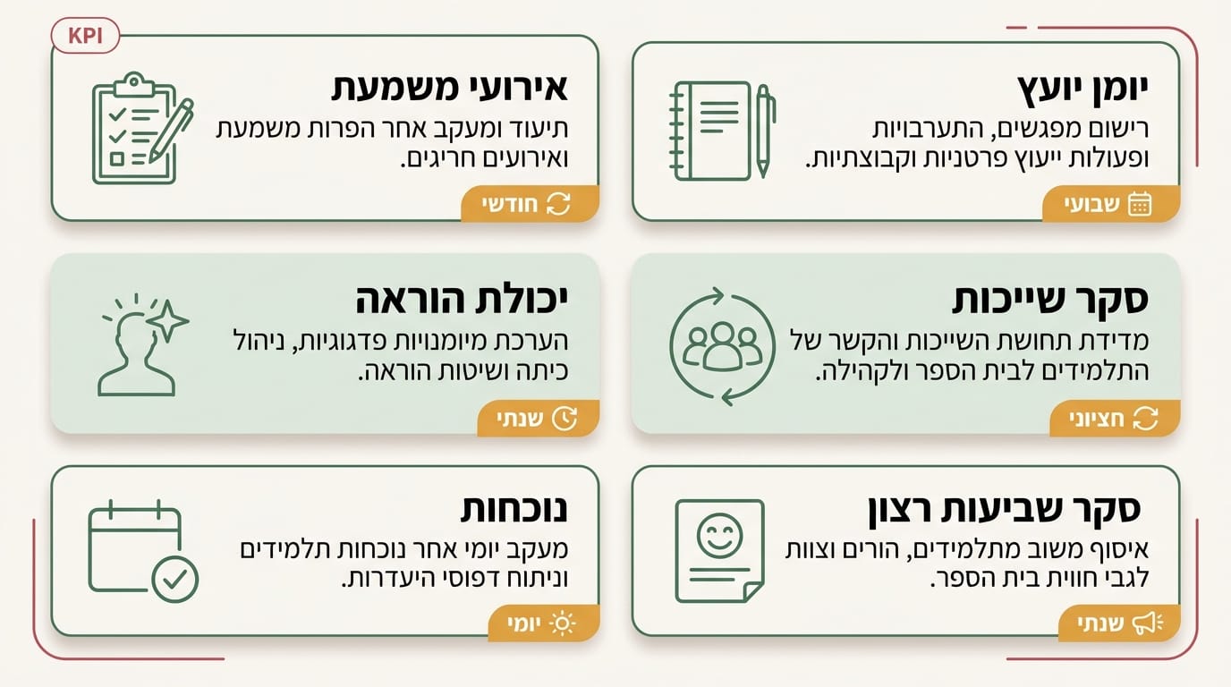 מדידת הצלחה בהשתלמות חינוך רגשי - KPI להנהלת בית ספר