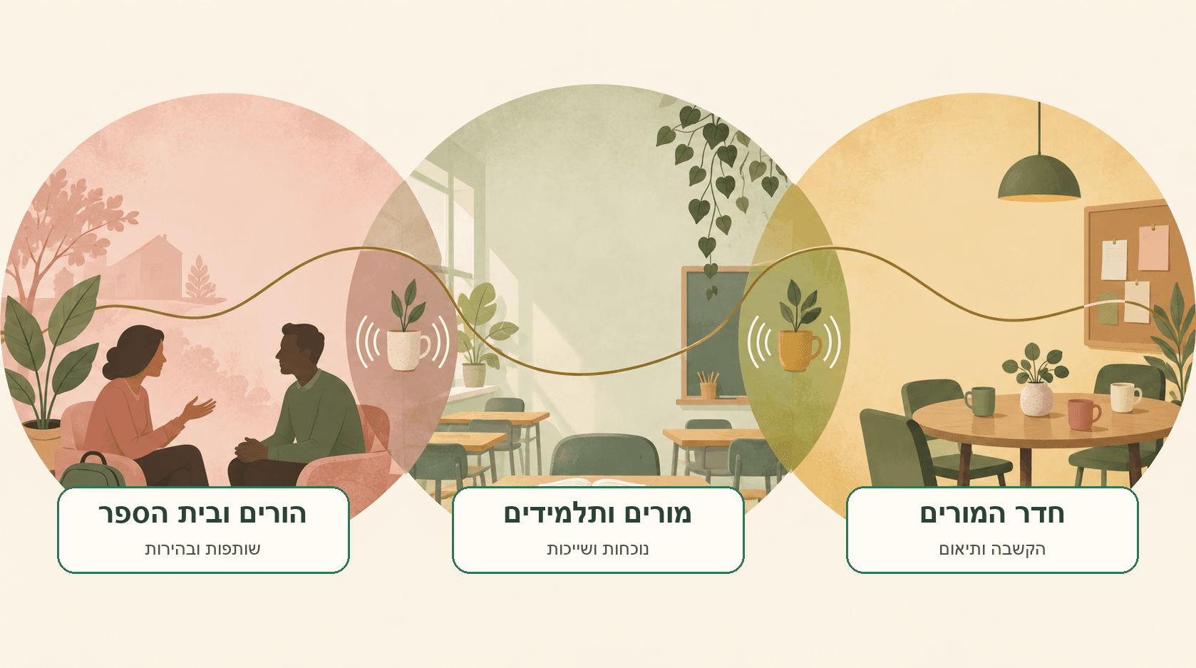 שלוש זירות של תקשורת מיטיבה בבית הספר חדר המורים הכיתה וההורים