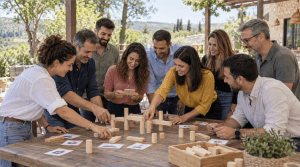 עובדים משתפים פעולה בפעילות גיבוש ביום צוות